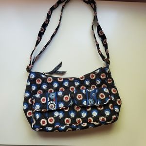 Vera Bradley "Libby" Purse in Night Owl, Black